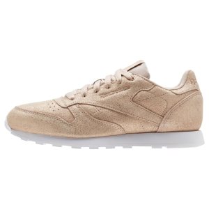 Reebok Classic Leather Turnschuhe Kinder - Rosa Gold/Beige/Weiß - DE 345-MCQ